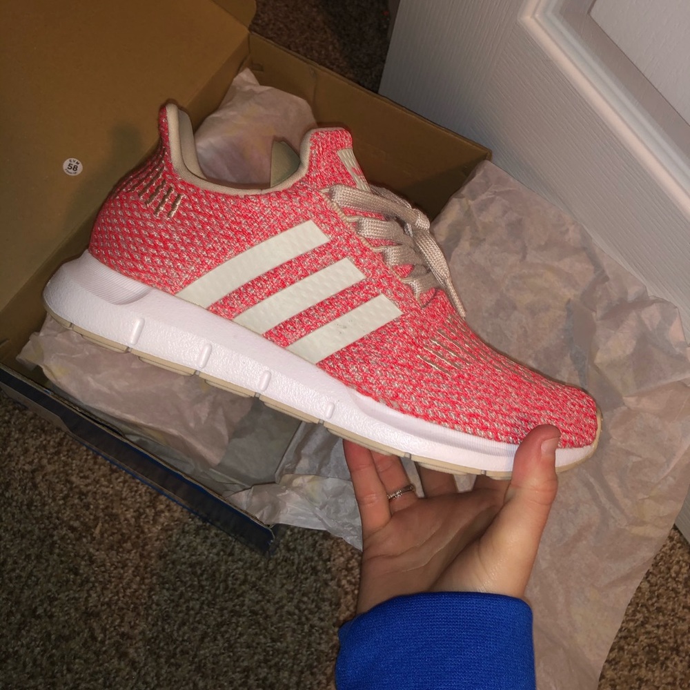 adidas Women's Athletic Shoes - Pink and White